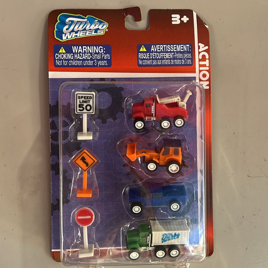 Turbo Wheels - Tow, Tractor, Pickup, Container ~ Trucks - Tiny Toys!
