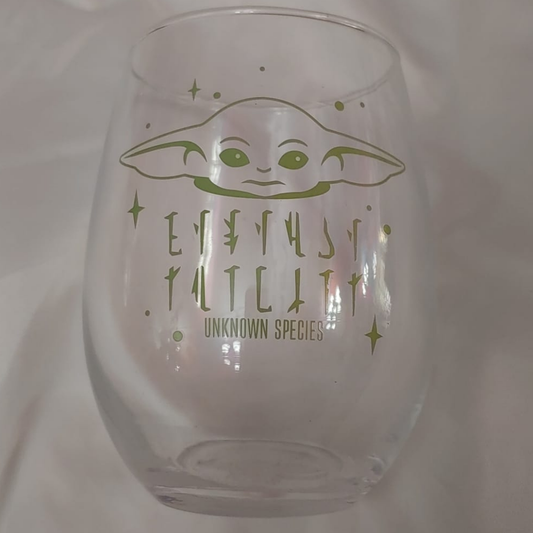 Vintage Star Wars Yoda Stemless Wine Glass