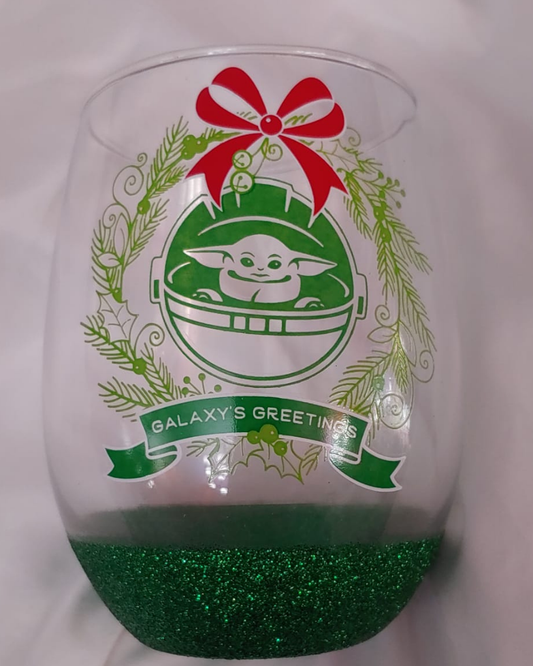 Vintage Star Wars The Mandalorian Stemless Wine Glass