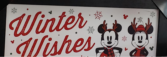Mickey & Minnie "Winter Wishes" Wall Frame Poster