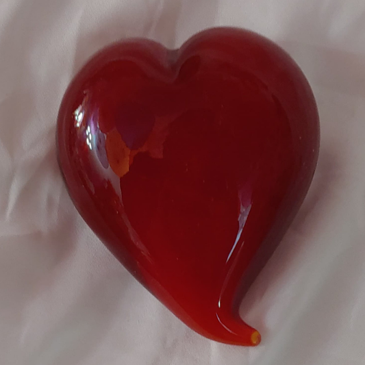 Red Heart Shape Glass