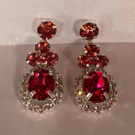 Faux Ruby Earrings