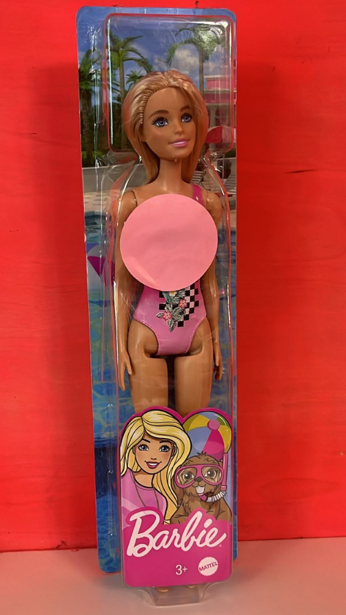 Barbie Doll Beach - Pink Bodysuit