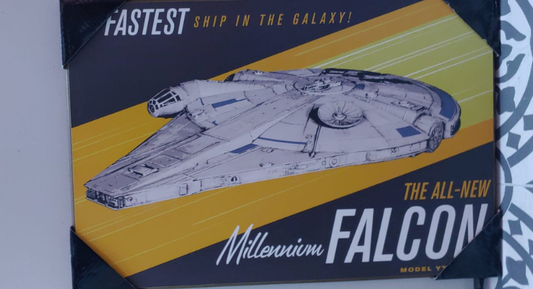 The Millenium Falcon Wood Artwork 12.5"x 18.5"
