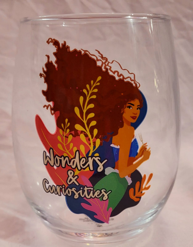 20oz Vintage Collectible Disney 2023 Little Mermaid Stemless Glass
