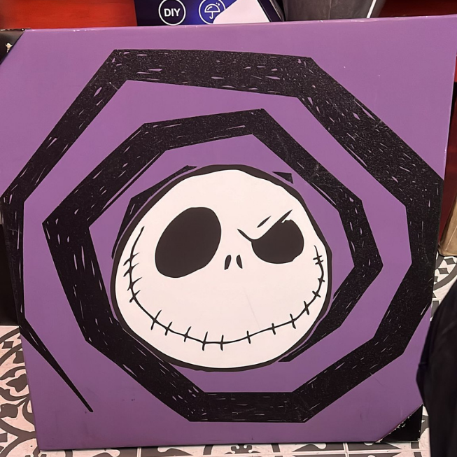 Nightmare Before Christmas: Jack Purple Wood Artwork 21.5in x 21.5in
