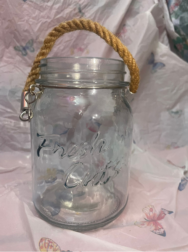 Vintage Fresh Cuts Glass Jar