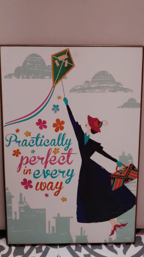 12.5" x 18.5" Mary Poppins Wood Artwork