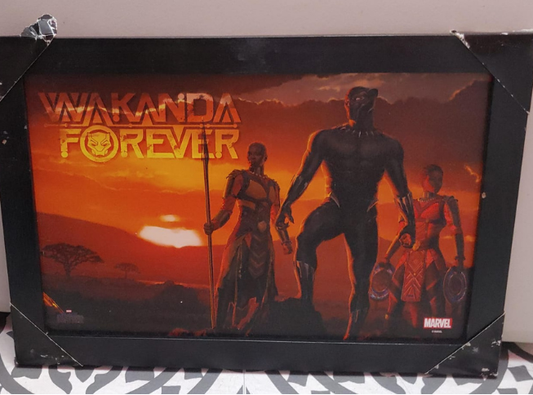 12.5" x 18.5" Black Panther: Wakanda Forever Wood Artwork