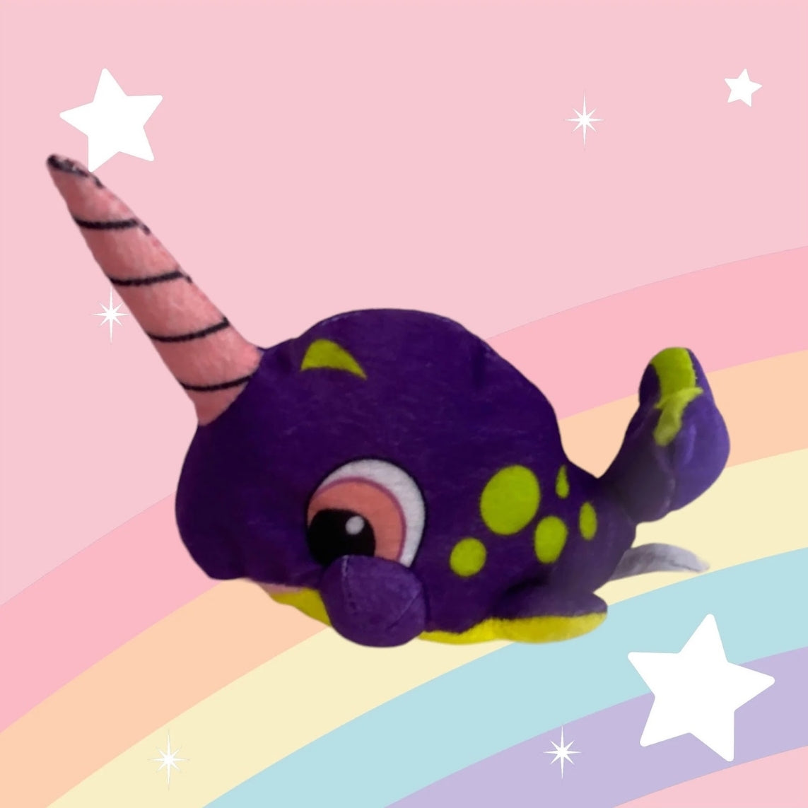 9" GOFFA Purple Narwhal Plush