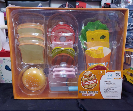 Bee Happy Wooden Sandwich Playset (29 pcs)