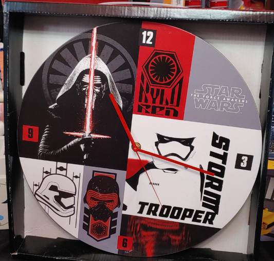 Star Wars The Force Awakens Cordless Wood Wall Clock