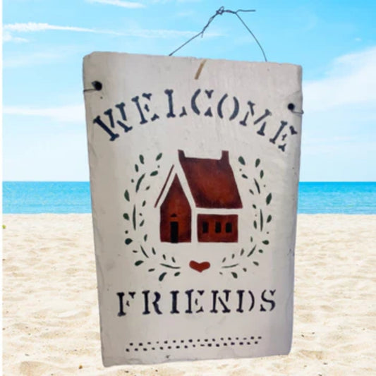 Metal Welcome Freinds Sign