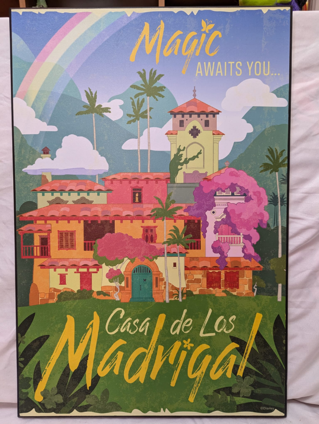 13x19 Vintage Casa de Madrigal Artwork on Wood