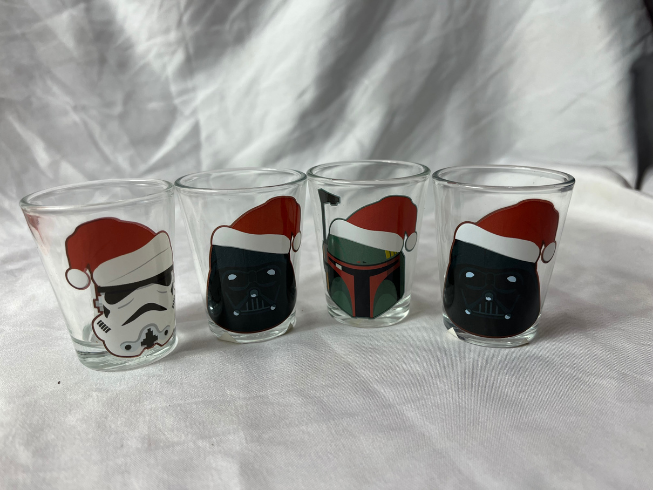 Star Wars Christmas Shot Glass Set of 4