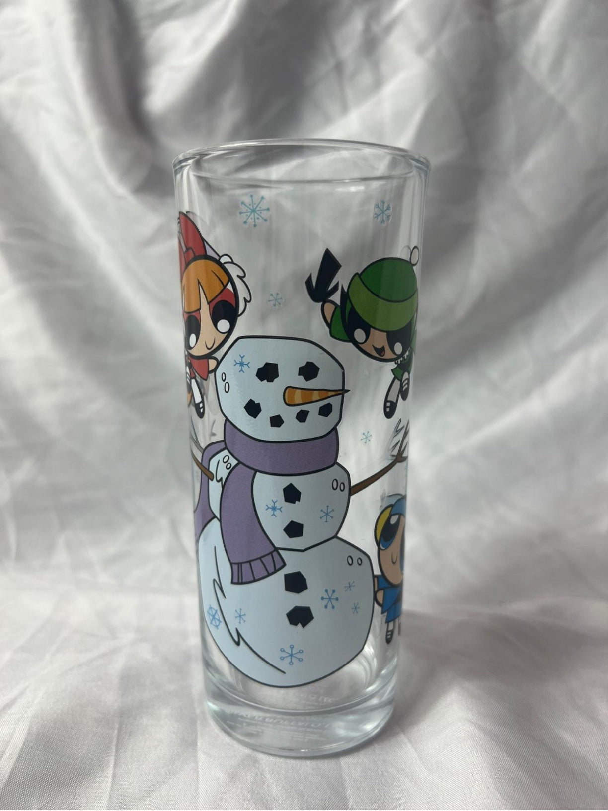 6" Vintage Collectable Powerpuff Girls Christmas Glass