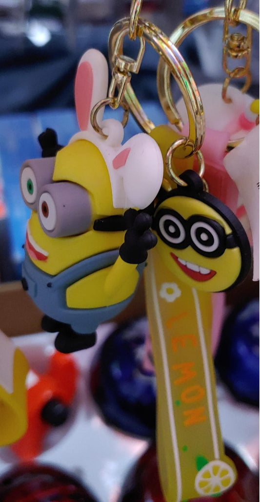 Minion in Bunny Ears Keychain