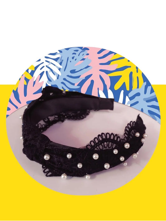 Pearl and Lace Headband