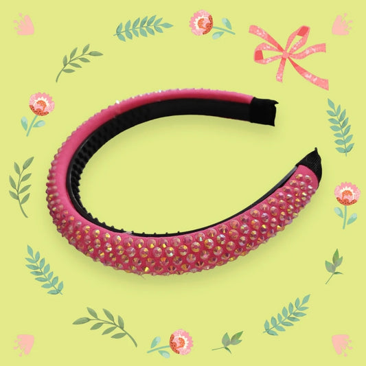 Hot Pink Bedazzled Headband