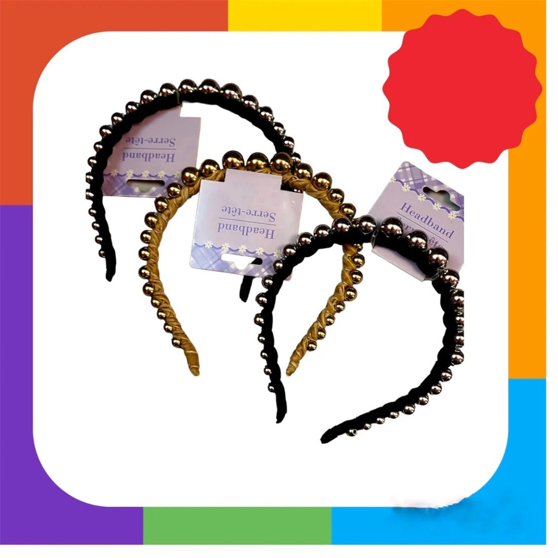 Shiny Ribbon Headbands Set