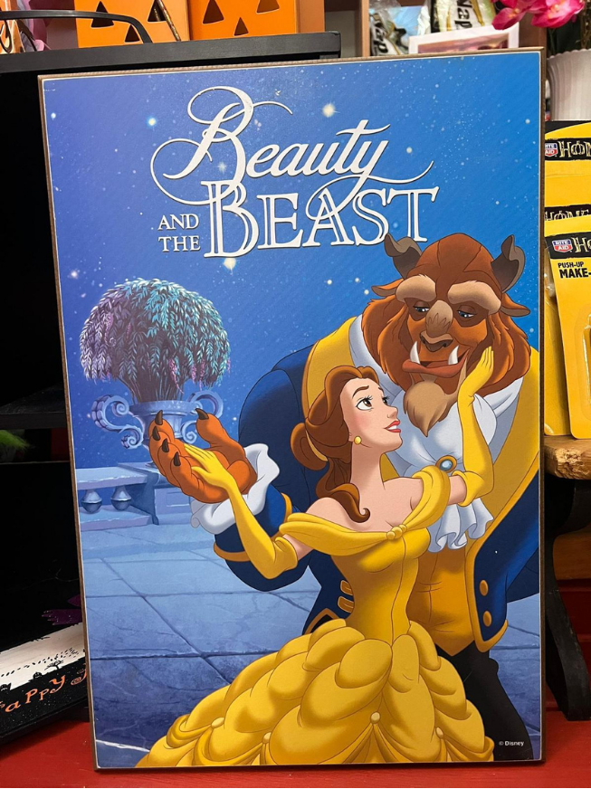 13x19 Beauty and the Beast Wood Artwork