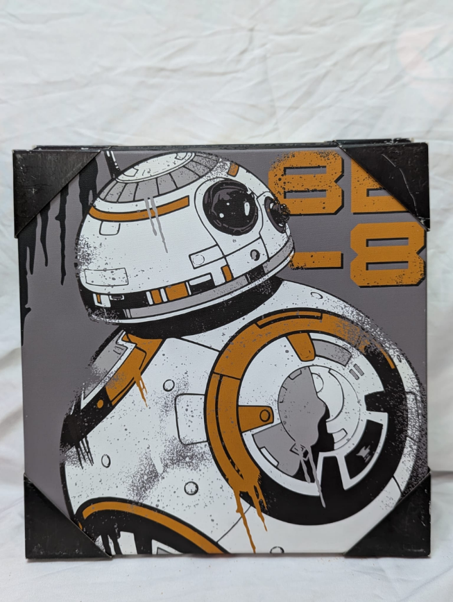 12x12 Vintage  Collectable Star Wars BB8 Artwork on Canvas
