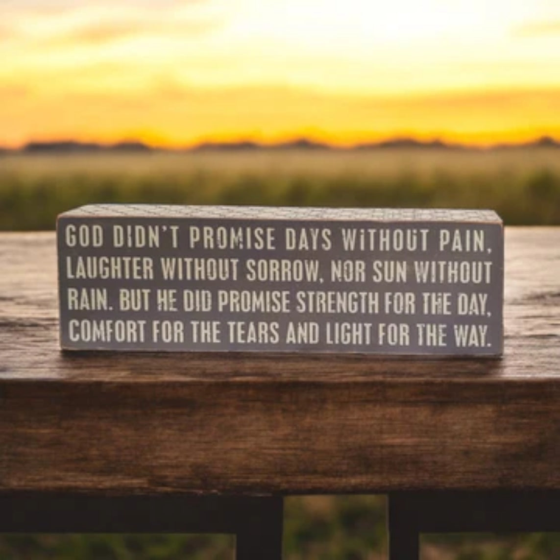 Distressed God’s Promise Wood Sign
