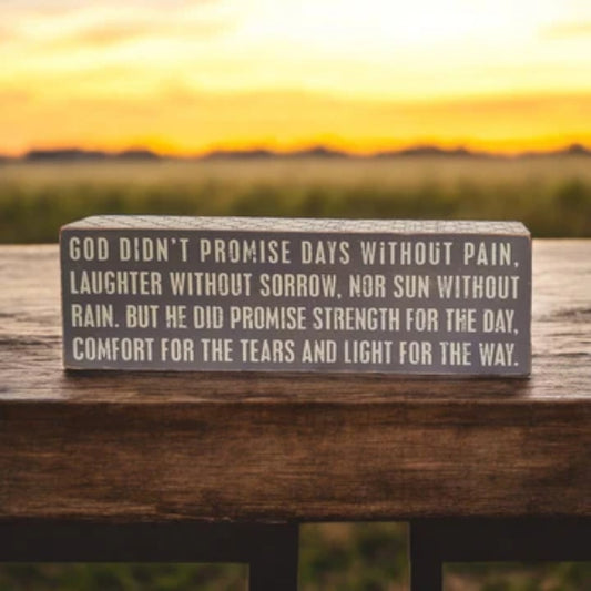 Distressed God’s Promise Wood Sign