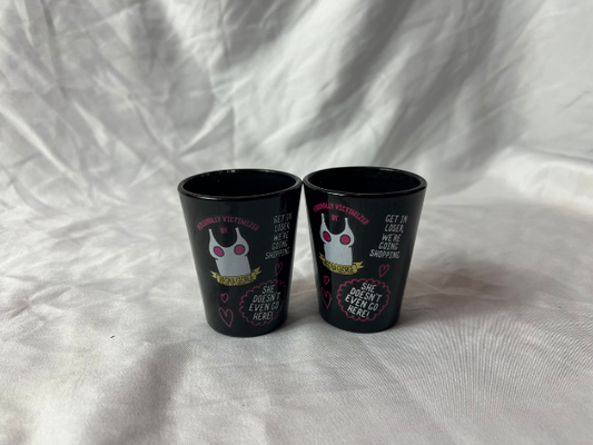 Vintage Collectible Black Regina George Shot Mean Girls Glass