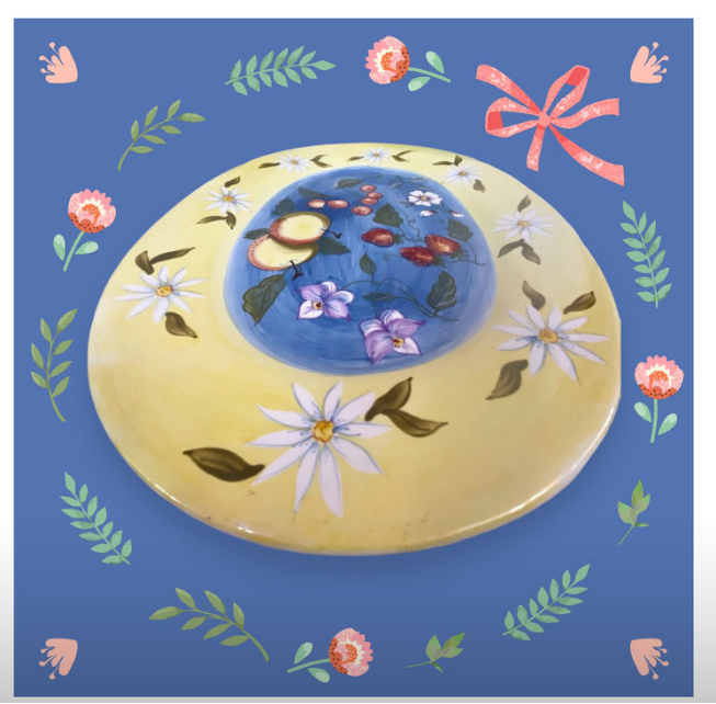 Vintage Collectable Oval floral serving platter