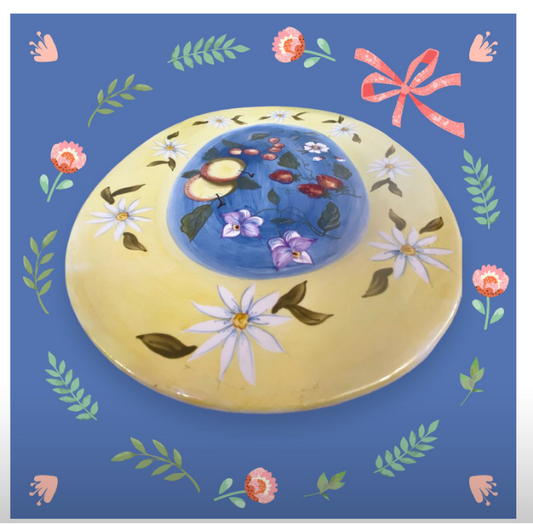 Vintage Collectable Oval floral serving platter