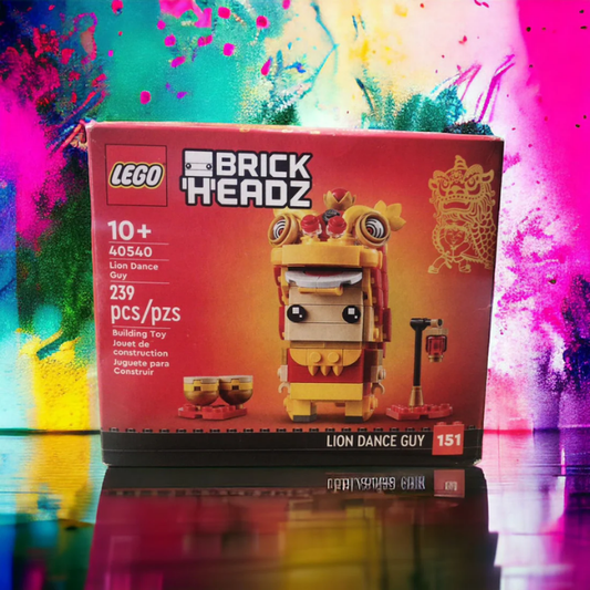 Collectible Unique Lego Brick 'H'eadz Lion Dance Guy